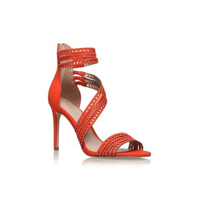 Orange girl high heel sandals